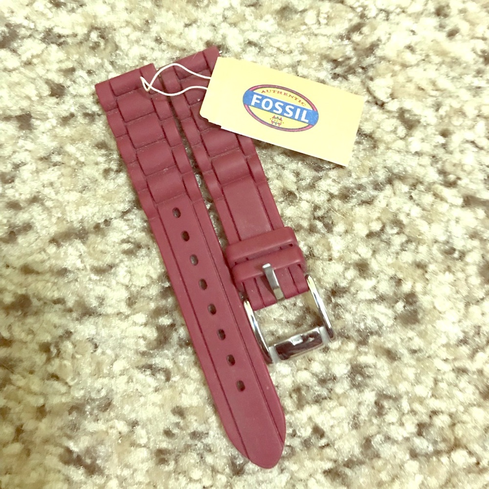 Fossil watch bands 18mm - burgundy
